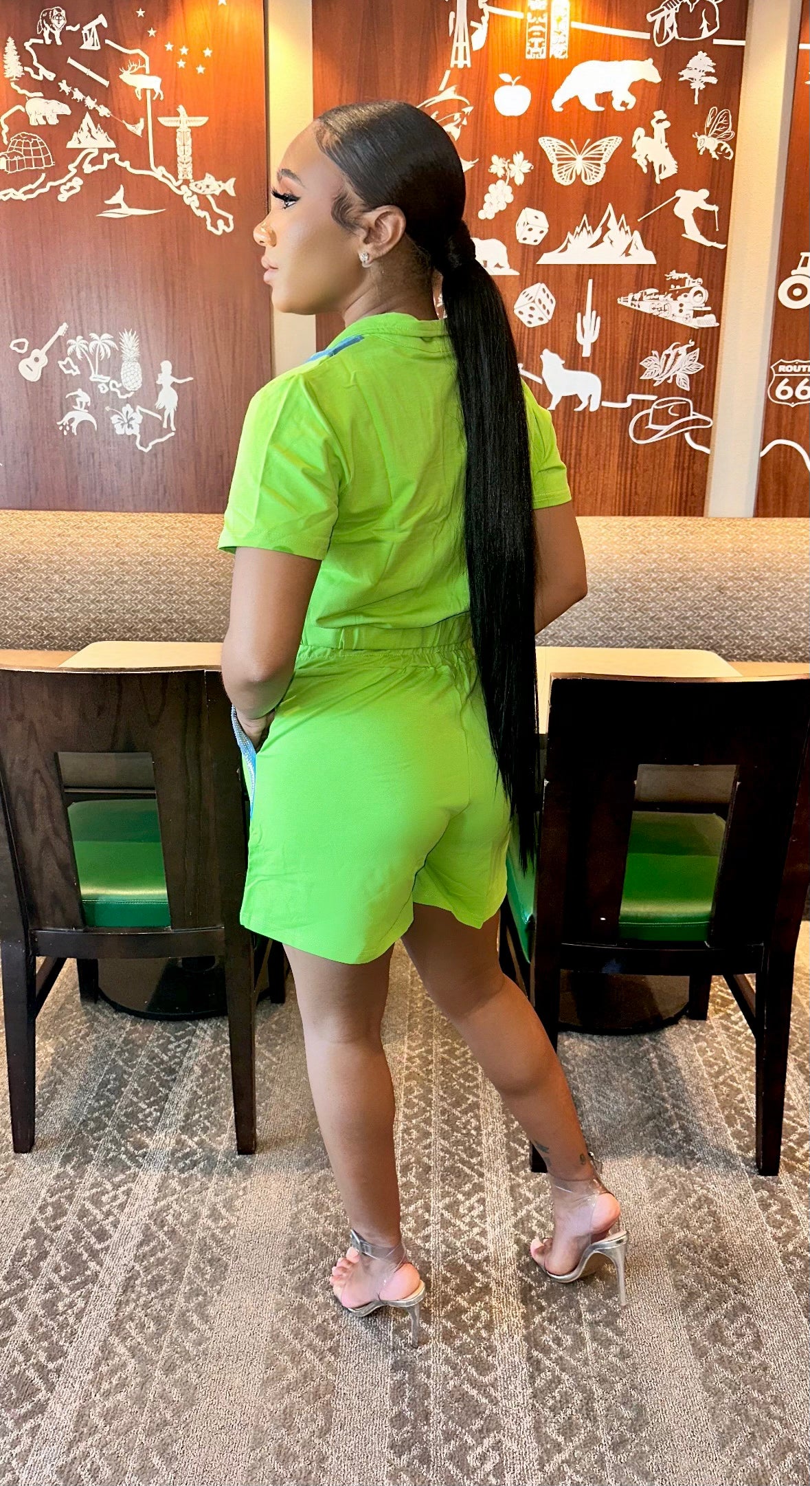 DENIM DAYZ 2PC SET (GREEN)