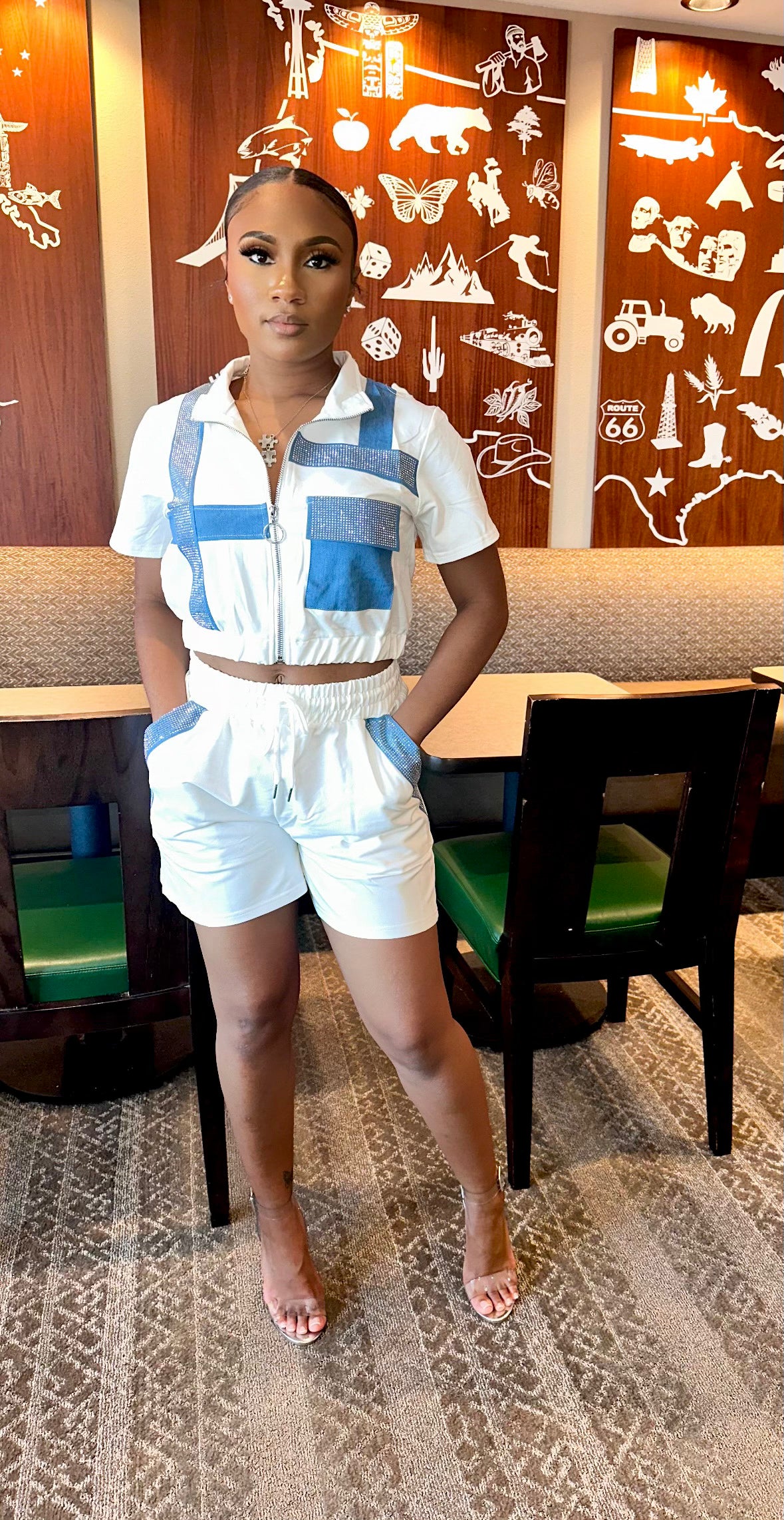 DENIM DAYZ 2PC SET(WHITE)